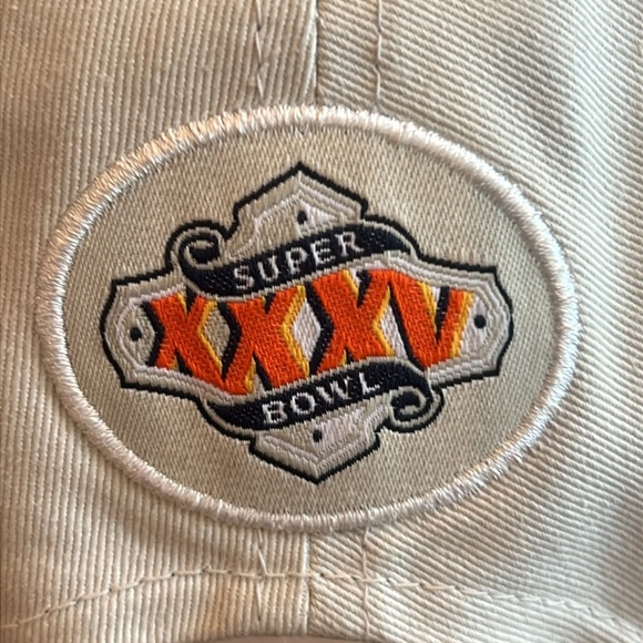 Superbowl XXXV Baltimore Ravens Strapback Cap Hat OS Tan Cotton NFL Embroidered - Picture 6 of 15